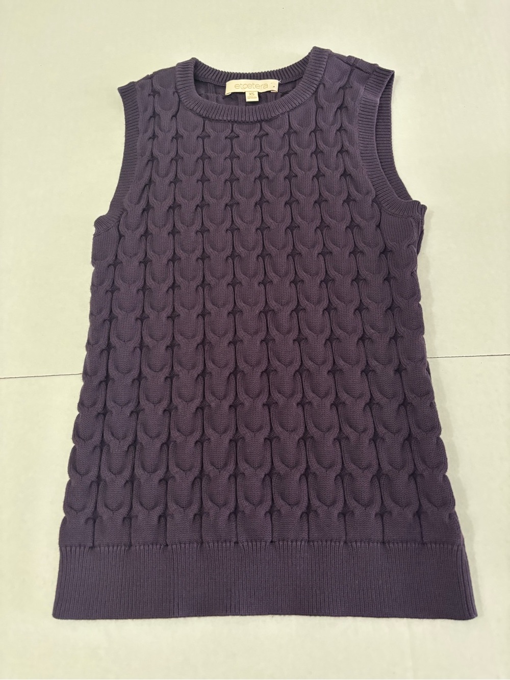 Etcetera purple sleeveless sweater vest Size XS